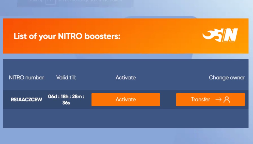 Activering Nitro